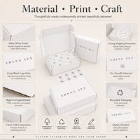 Boîtes d'emballage blanches personnalisées avec logo anime imprimé, boîtes d'expédition pour vêtements et emballages pour vêtements, boîtes en papier avec impression offset
