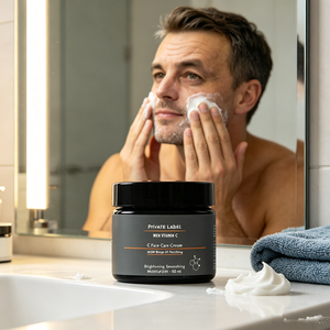 Crème hydratante pour le <span class=keywords><strong>visage</strong></span> à la vitamine C pour <span class=keywords><strong>homme</strong></span>, marque privée, ingrédients naturels, améliore les ridules, éclaircit, raffermit la <span class=keywords><strong>peau</strong></span> pour les soins quotidiens du <span class=keywords><strong>visage</strong></span> - Product Image 3