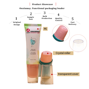 <span class=keywords><strong>Tuyau</strong></span> cosmétique personnalisable de tube en plastique souple de massage de rouleau en <span class=keywords><strong>cristal</strong></span> ovale détachable direct d'usine avec la capacité d'OEM/ODM - Product Image 2