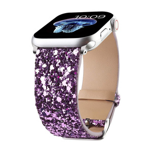 Bracelet de montre Bling Glitter Diamond pour Apple Watch Series Ultra 49mm 41 42 45 40 44, bracelet de poignet dégradé pour femme, réglable - Product Image 3