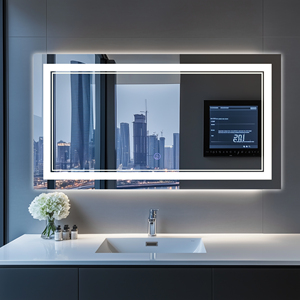 <span class=keywords><strong>Miroir</strong></span> mural moderne contemporain avec éclairage, grand <span class=keywords><strong>miroir</strong></span> avec lumière Espejo pour appartement, hôtel, <span class=keywords><strong>miroir</strong></span> intelligent carré, salle de bain, <span class=keywords><strong>miroir</strong></span> LED - Product Image 5