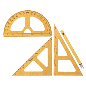 Juego de Matemáticas de Madera Maciza, Compás, Triángulos, Juego de Enseñanza para el Aula, Demostración, Grandes Herramientas de Enseñanza Geométrica, Regla - Product Image 5
