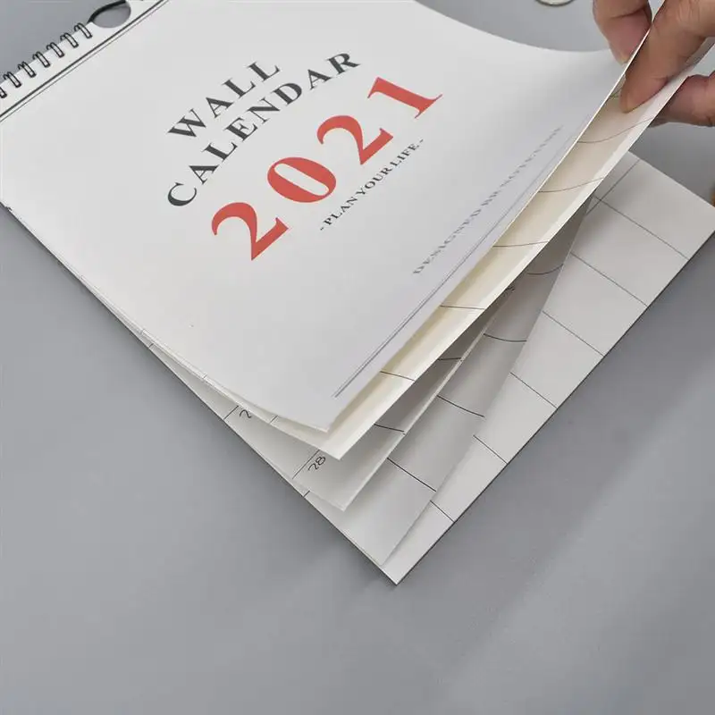 2021 spirale <span class=keywords><strong>Kalender</strong></span> Monatliche Papier Druck Anpassbare Volle Jahr Wöchentlich Wandkalender