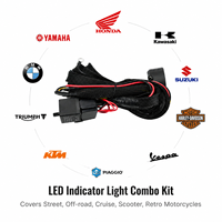 Professionelles Straßenzugelassenes Blinker-Set für ATV UTV - Komplettes LED-Blinker-Set mit Integrierter Hupe & Doppelten Lenkerschaltern