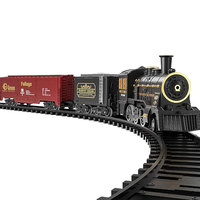 Coffrets de Trains avec Locomotive à Vapeur, Ensemble de Train Électrique avec Fumée, Jouet Motorisé, Jouet Unisexe