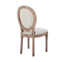 Offre spéciale Chaise de banquet en velours pour événement Design empilable Salle à manger à dossier rond Chaise de mariage en bois massif Chaise Louis