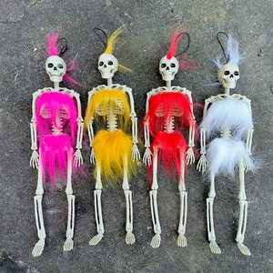 Dekorasi Pesta rumah hantu Lucu kerangka Halloween badut plastik seluruh tubuh realistis - Product Image 5