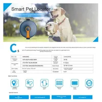 Traceur GPS 4G portable pour animaux de compagnie, anti-perte, étanche IP67, en plastique ABS, mini-navigateur Android, carte SIM 2G, autonomie >20h, Cloud C5