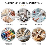 Emballage en tube pliable en aluminium personnalisé, 100 g, sans BPA, avec bouchon à vis, finition brillante, pour mayonnaise, pâte d'ail, qualité alimentaire