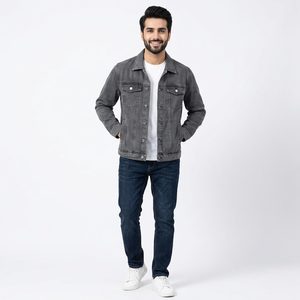 Trending <b>Denim</b> Fashionable <b>Jackets</b> for Men With Full Customization <b>Custom</b> Sport Style Men's Jeans <b>Jacket</b> for Outdoor Wear - Product Image 1