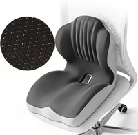 Coussin de siège et dossier intégrés Royal Ingenuity en mousse à mémoire de forme et soie de lait pour chaise de bureau étudiante avec soutien lombaire