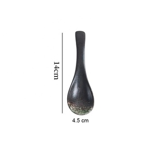 Cuillères <span class=keywords><strong>à</strong></span> soupe rétro <span class=keywords><strong>en</strong></span> céramique pour restaurant japonais 14cm Vaisselle de cuisine domestique <span class=keywords><strong>Cuillère</strong></span> <span class=keywords><strong>à</strong></span> <span class=keywords><strong>café</strong></span> et cuillères <span class=keywords><strong>à</strong></span> riz - Product Image 4