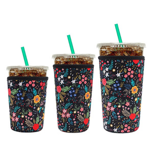 Funda de café impermeable portátil de neopreno, portavasos aislado reutilizable de 3mm para vaso de 16oz 22oz 30oz - Product Image 1