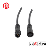 Connecteur M12 mâle-femelle à montage sur panneau, fixation arrière, codage A, 2 broches, 8 broches, droit, à souder, filetage PG9, IP68, alimentation industrielle 6A