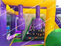 Château Gonflable Halloween avec Toboggan et Parcours d'Obstacles