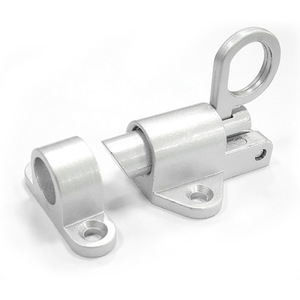 Aluminum Alloy Automatic <b>Spring</b> Bolt Solid <b>Door</b> Window Latch Casement Self Closing Aircraft Type Silver - Product Image 4