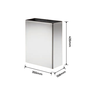 FANDA Design Moderno Aço Inoxidável Resíduos <span class=keywords><strong>Bin</strong></span> Escovado Acabamento Open Top Comercial Trash <span class=keywords><strong>Indoor</strong></span> Can Made in Taiwan - Product Image 5