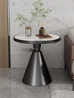 Table basse de style nordique, légère et luxueuse, moderne et minimaliste, en marbre veiné, avec structure en fer, pour salon, table d'appoint, usage domestique