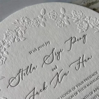 Carte de mariage personnalisée de luxe en typographie, invitations haut de gamme, carte postale textée en relief, liste de menu