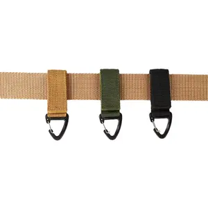 Outdoor Nylon Keychain Attach Belt Clip Carabiner Molle Tactical Triangle Backpack Hook Buckle Travel Kits