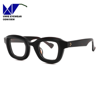 Monture de lunettes optiques carrées en acétate épais faites à la main, style classique, pour visage en forme de losange, collection de luxe 2025