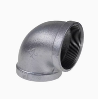Coude à 90 degrés résistant à la corrosion de haute qualité Matériau de tuyau en acier galvanisé lisse durable Techniques de coulée à filetage interne