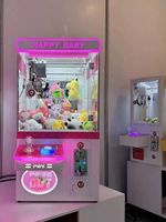 Usine en gros monnayeur petite machine de jeu d'arcade de bonbons pas cher mini jouet en peluche cadeau griffe de grue avec accepteur de facture pour les enfants