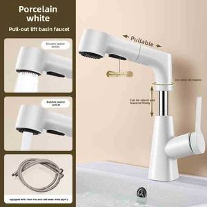 <span class=keywords><strong>Grifo</strong></span> Monomando de Latón para Lavabo de Baño, Diseño Moderno, Multifuncional, Elevado, Extraíble, Agua Fría y Caliente, Válvula de Cerámica, para Hogar y Hotel - Product Image 6