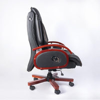 Executive cuir bois moderne confortable siège de bureau directeur informatique cuir chaises pivotantes luxury sillas de oficina
