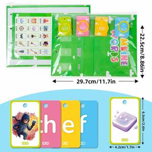 Juguete Educativo de Ortografía para Preescolar y Jardín de Infancia, Kit de Tarjetas de Palabras para Escritorio, Tabla de Bolsillo, Juego de Construcción de Palabras - Product Image 6
