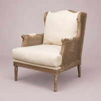 Meubles de salon de haute qualité, fauteuils en chêne massif, chaises d'appoint de style français