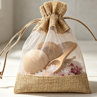 Sacs en jute et organza écologiques avec cordon de serrage, logo personnalisé imprimé, sachets parfumés à la lavande, pochettes cadeaux, fabrication chinoise, usage agricole
