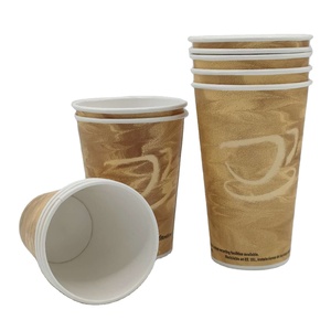 Factory Direct Eco-Friendly Disposable Paper Cups 7oz 10oz 12oz 16oz Biodegradable Party Decoration Cups Custom Craft Paper for