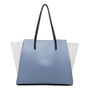 Conjunto de bolsos de mano de piel sintética 4 en 1 para mujer, bolso grande con bloques de color, bolso cruzado, tarjetero y monedero. - Product Image 3