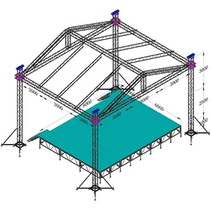 Aluminium Display Standaard En Op Maat Gemaakt Podium Truss Outdoor En Binnen Vierkante Verlichting Truss Display