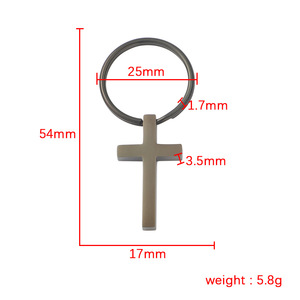 High Quality <strong>Custom</strong> Logo Cross Polishing Silver Spinning Metal Stainless Steel Keychain <strong>Key</strong> - Product Image 2