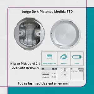 Juego de Pistones Estándar para Nissan Pick Up 4L 2.4 Z24 SOHC 8V 85/89 - Product Image 6