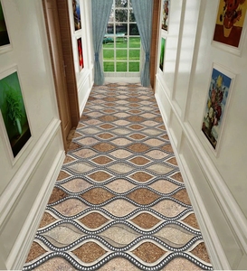 Tappeti e tappeti spessi in morbido velluto per <span class=keywords><strong>corridoio</strong></span> stampati su misura di lusso soffice <span class=keywords><strong>tappeto</strong></span> piastrelle per pavimenti per decorazioni per la casa - Product Image 4