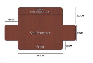 Housse de canapé réversible matelassée à ultrasons imperméable antidérapante lavable anti-salissure Protection de meubles <span class=keywords><strong>pour</strong></span> animaux de compagnie <span class=keywords><strong>chien</strong></span> chat - Product Image 2