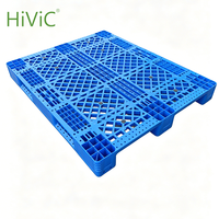 Palette en plastique Euro empilable HDPE double face plate 100x100, robuste, à prix avantageux, pour entrepôt frigorifique