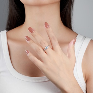 Anillos de Plata de Ley de Lujo al por Mayor para Mujer, Chapados en Oro Rosa, Certificados por CMA, Elegantes Anillos de Compromiso para Bodas y Fiestas - Product Image 6