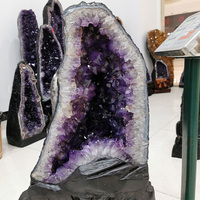Cristales curativos de cuarzo y amatista Reiki para decoración del hogar, racimo de geodos de colores, venta al por mayor