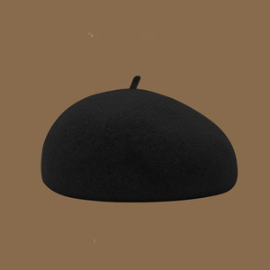 Boina de punto octogonal de Invierno para mujer, sombrero informal de estilo <span class=keywords><strong>pintor</strong></span> Retro de Color sólido, cálido y elegante al por mayor - Product Image 1