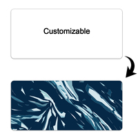 Tapis de souris de jeu personnalisé en usine, résistant à l'eau, grand format, blanc, vierge pour sublimation, base en caoutchouc