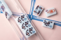 Jeu de Mahjong Américain Southern Sparrow de Luxe, en Acrylique à Couche Unique, Tuiles en Jadeite Bleue, Écologique, pour Quatre Joueurs