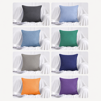 Housse de coussin personnalisée en polyester, aspect lin, pour la décoration intérieure, service OEM pour les acheteurs de textiles de maison