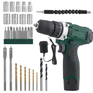 Electric Drill 12V Lithium Battery 50Nm <b>Torque</b> 20mm Drilling Diameter Rechargeable With 24 Accessories <b>Set</b> - Product Image 1