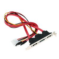 Adaptador de Cable FARSINCE de 2 Puertos SATA a ESATA e IDE de 4 Pines para Ranura de Soporte de Computadora PCI