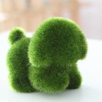 ZF-01 Pâques Décor Faux Lapin Cadeaux Petit Artificiel 3D Mousse Animaux Vert Flocage Sculpture pour Jardin Célébration Décorations