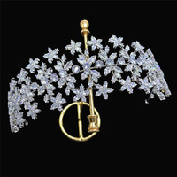 Tiare en Zircon, couronne royale, princesse pour mariage, accessoires de cheveux, Design Unique, RE4148